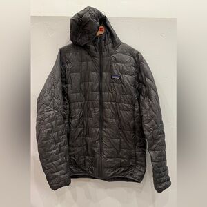 Patagonia Micro Puff Hoodie - Mens Large - Grey